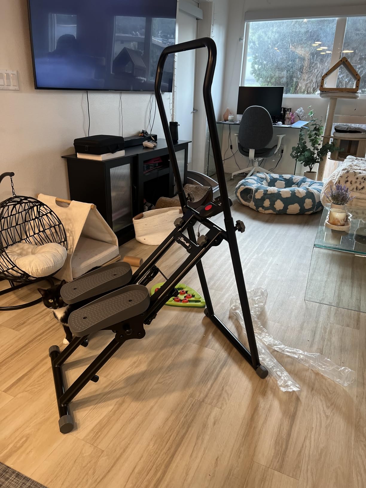 seanleecore Stair Stepper Machine for Home with Device Holder & Silicone Floor Mat, Extra-Long Non-Slip Pedals Vertical Climber Exercise Machine customer photo 2
