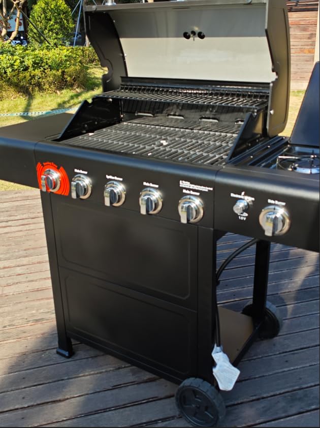Kenmore BBQ Propane Gas Grill - 5 Burners with Side Burner & Searing Zone, 644 Sq. In. Stainless Steel Grill, 66,000 BTU, Ideal for Outdoor Cooking, Patio & Backyard, Silver customer photo 1