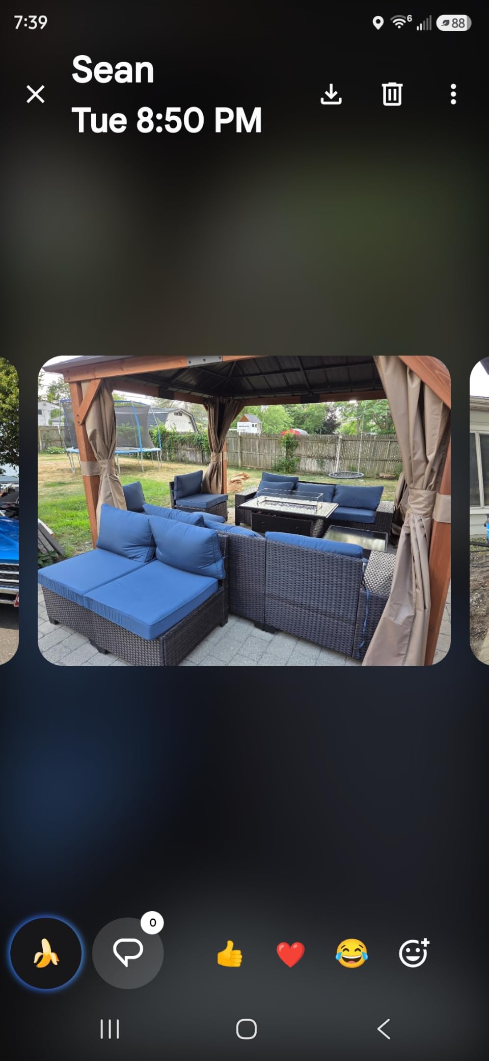 Kullavik 10 Piece Outdoor Patio Furniture Set with Fire Pit & Swivel Chairs customer photo 2