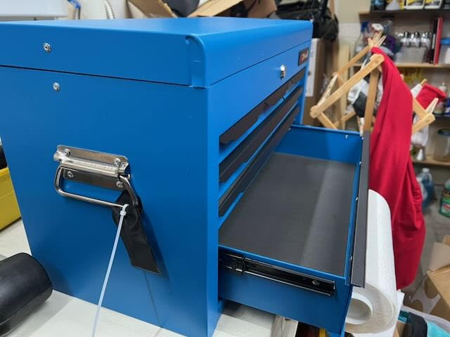 Goplus Tool Box, 24” Steel Tool Chest w/6 Drawers, Top Tool Tray,Automatic Lock, Protective Liners, Handle, Smooth Ball Bearing Sides, Portable Tool Storage Organizer, Toolbox for Garage Workshop customer photo 1
