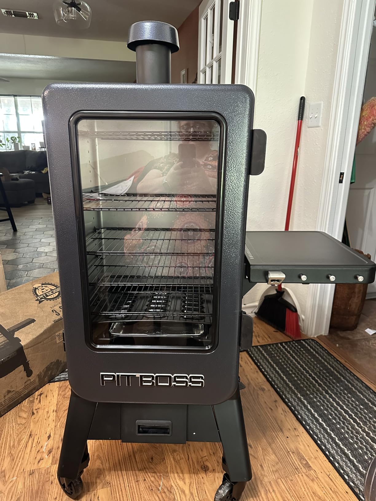 Pit Boss Navigator 6-Series WiFi & Bluetooth Wood Pellet Vertical Smoker with LCD Digital Controller, 2,224-Sq. In. 5-Rack Cooking Space, 130°F to 420°F TempRange, Meat Probe, 75 lb. Pellet Hopper customer photo 1
