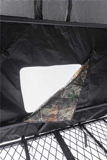 5/6FT Hunting Stand with Blind, 1-2 Man 4' x 4' Platform Deer Stand Tripod customer photo 2