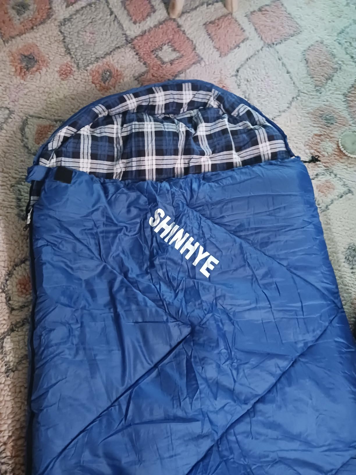 ShinHye 0 Degree Sleeping Bag for Adults - Cotton Flannel 4 Season Cold Weather Winter, XXL Big and Tall Camping Sleeping Bag with Compression Sack customer photo 2