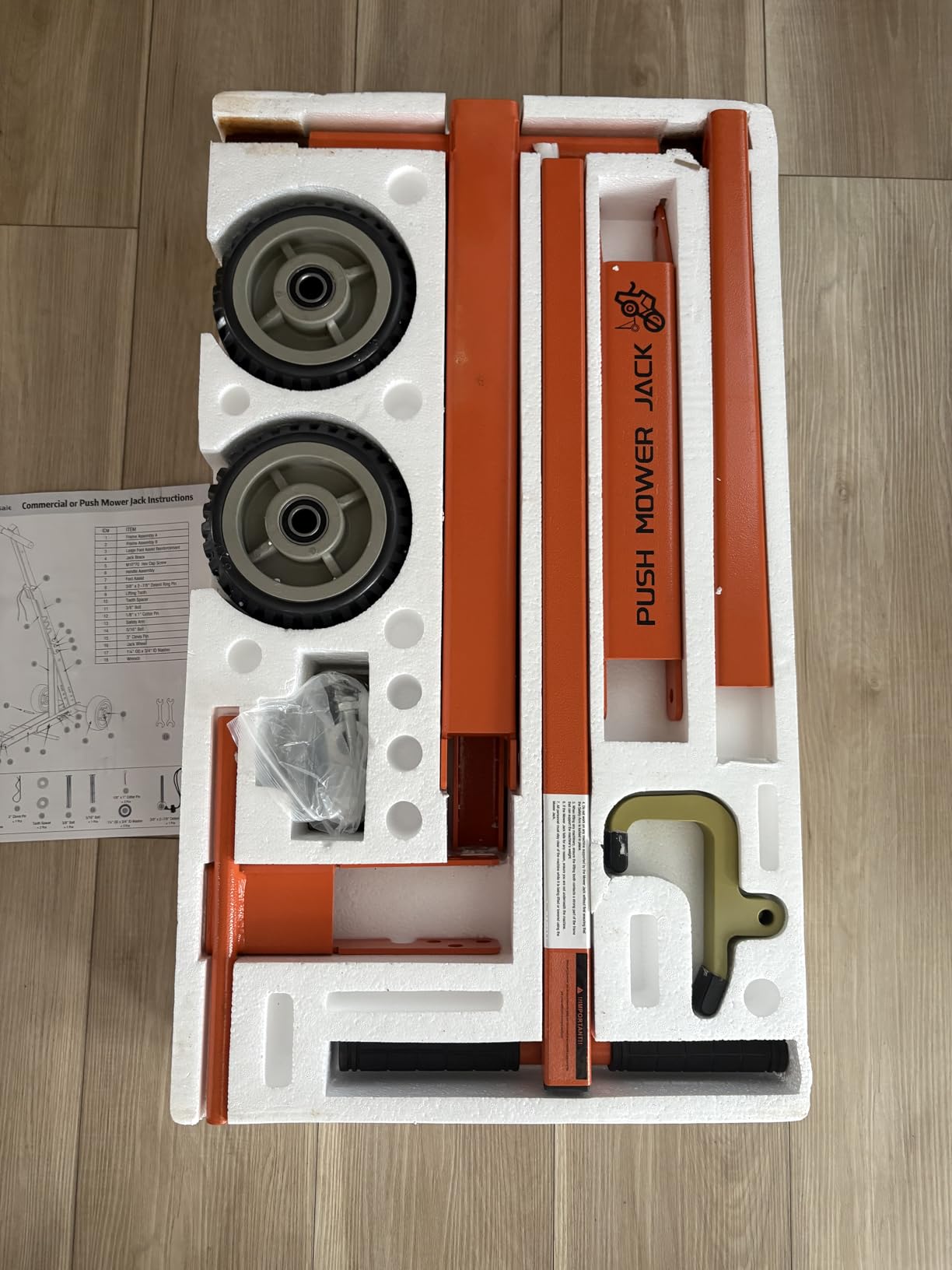 Lawn Mower Lift, 800 lb Capacity Zero Turn Mower Lift, Orange customer photo 1