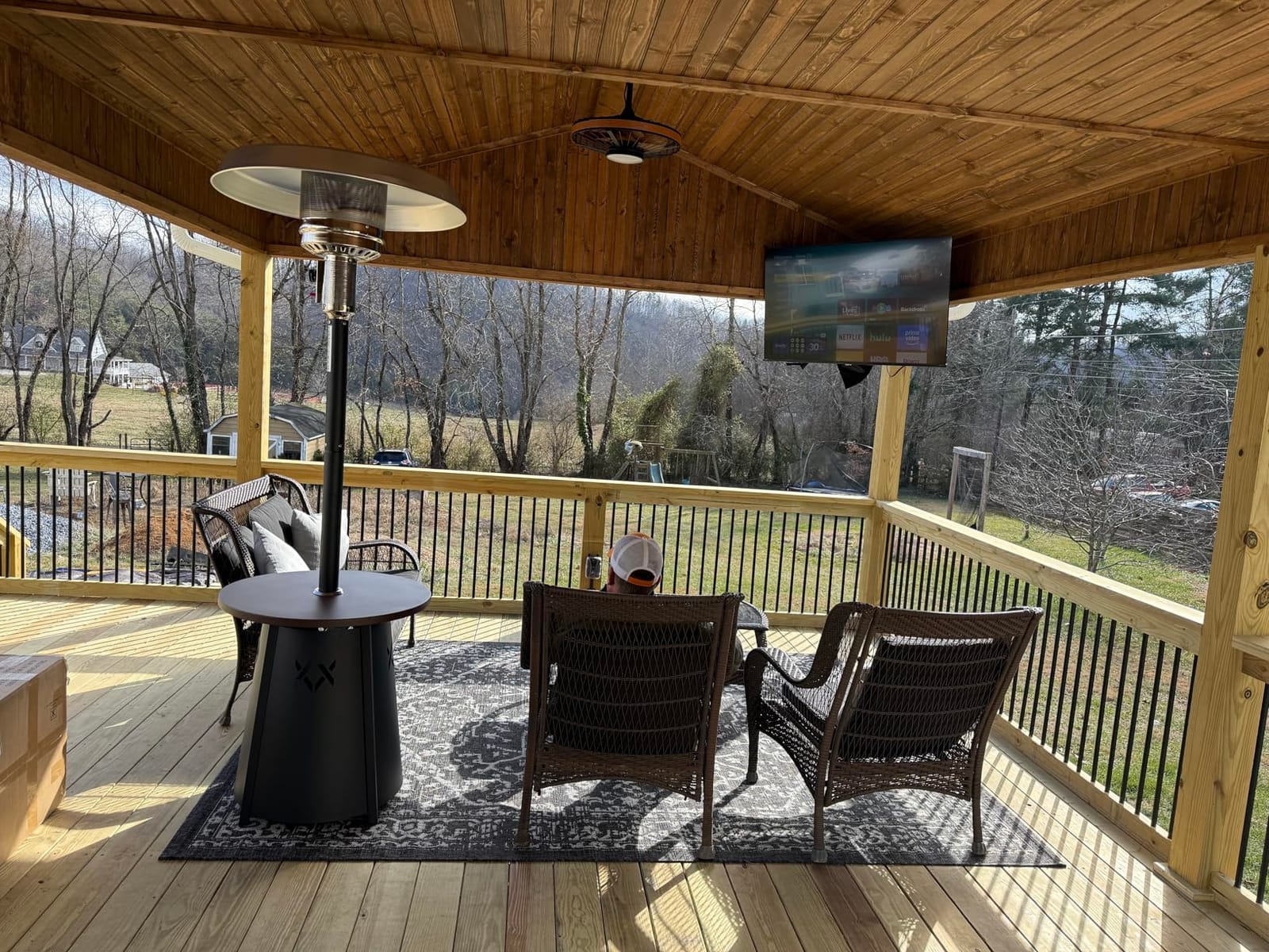 Pamapic Patio heater, Propane Outdoor Heater with Round Table, Premium 304 Stainless Steel Burner, Triple Protection System,2 in 1 Patio Heater for Outdoor Use, Residential & Commercial Use customer photo 2