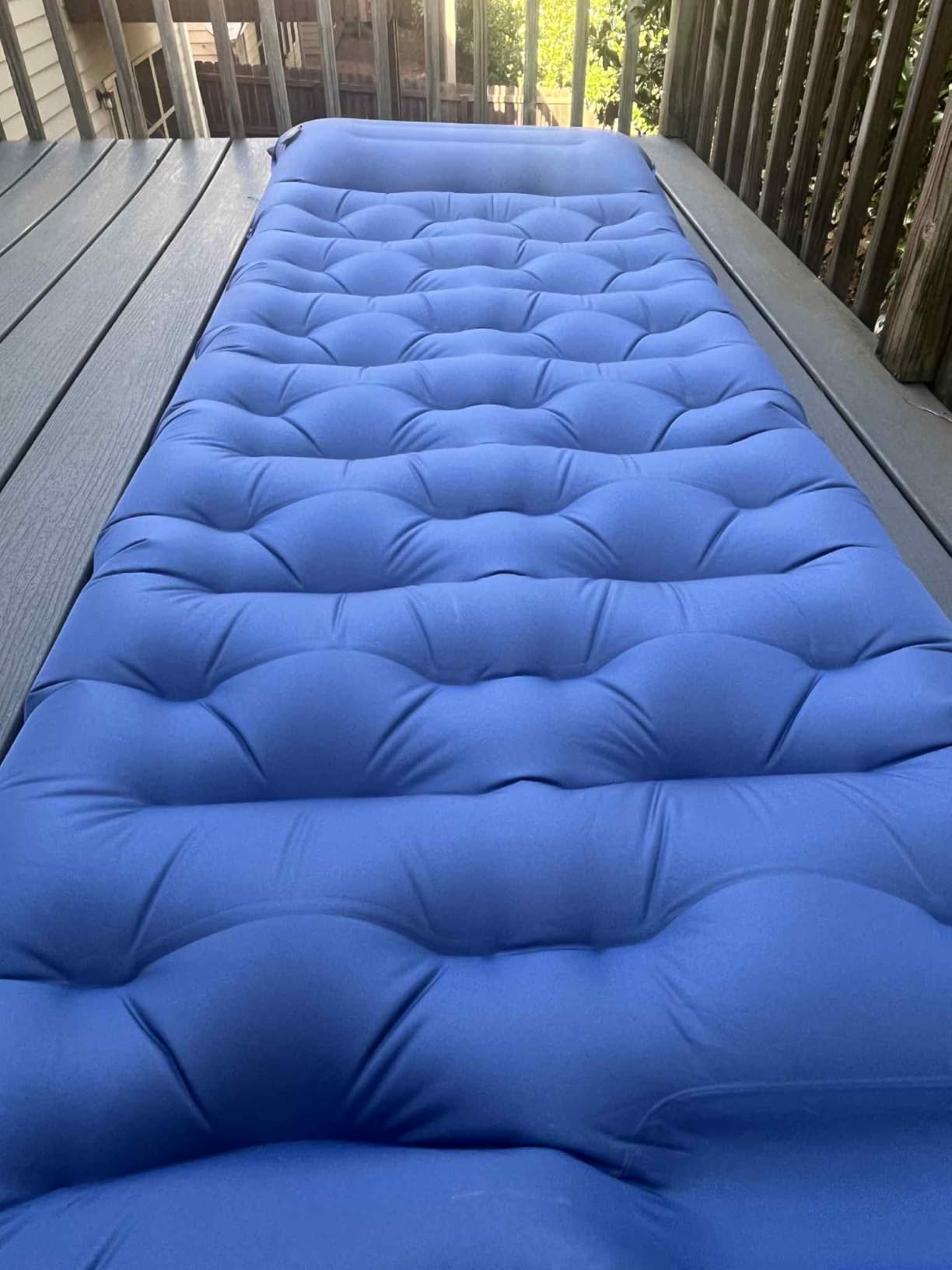 Double Sleeping Pad for Camping, 5.9 Inch Thick Self Inflating Sleeping Mat for Camping with Built in Pillow and Foot Pump, 2 Person Camping Mattress for Backpacking Hiking customer photo 2