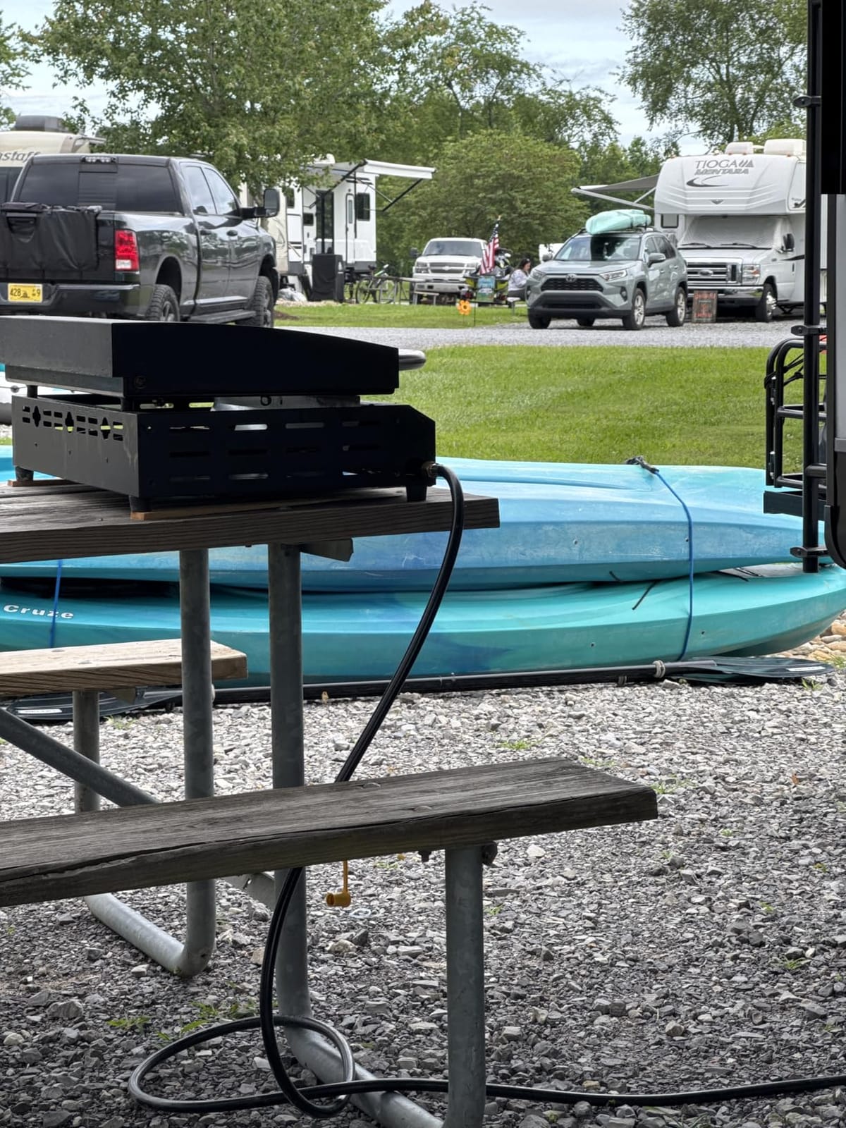 SKOK 4 Burners Outdoor Tabletop Gas Griddle with Hood, Flat Top Grill customer photo 2