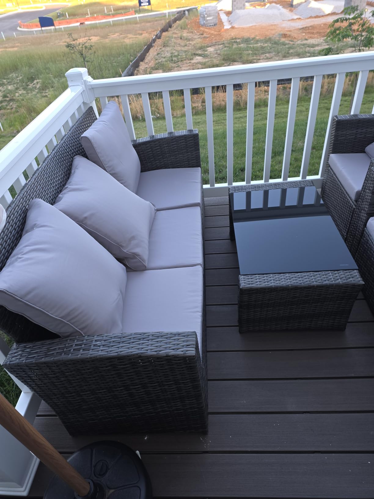 Wisteria Lane 4 Piece Outdoor Wicker Patio Furniture Set for All Weather customer photo 2
