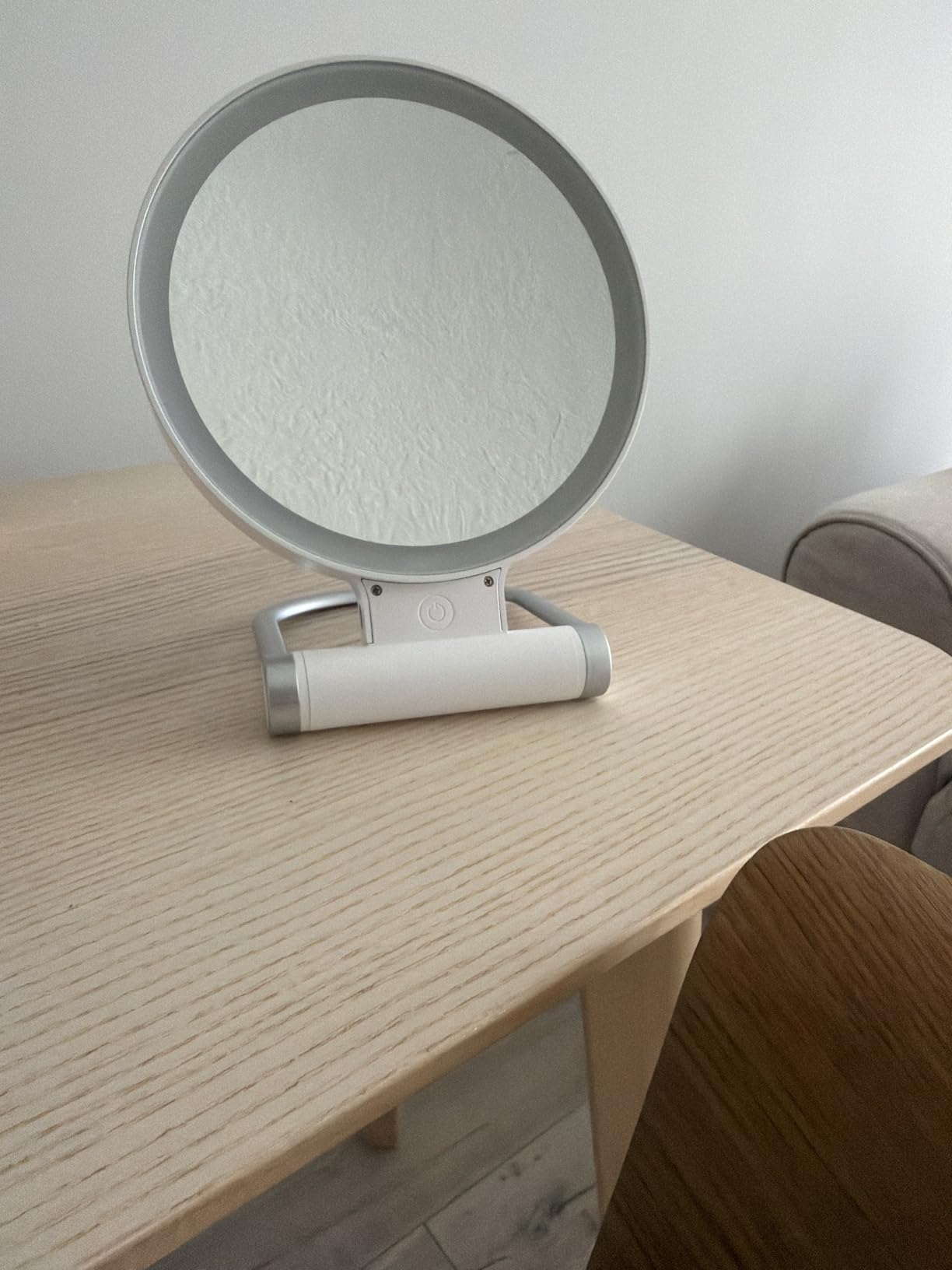 B Beauty Planet Magnifying Mirror with Light 30X, 2000mAh 1X/ 30X Magnifying Makeup Mirror with Standable Base & Tweezers, 3 Color Modes with Adjustable Brightness& Smart Display, Foldable for Travel customer photo 1