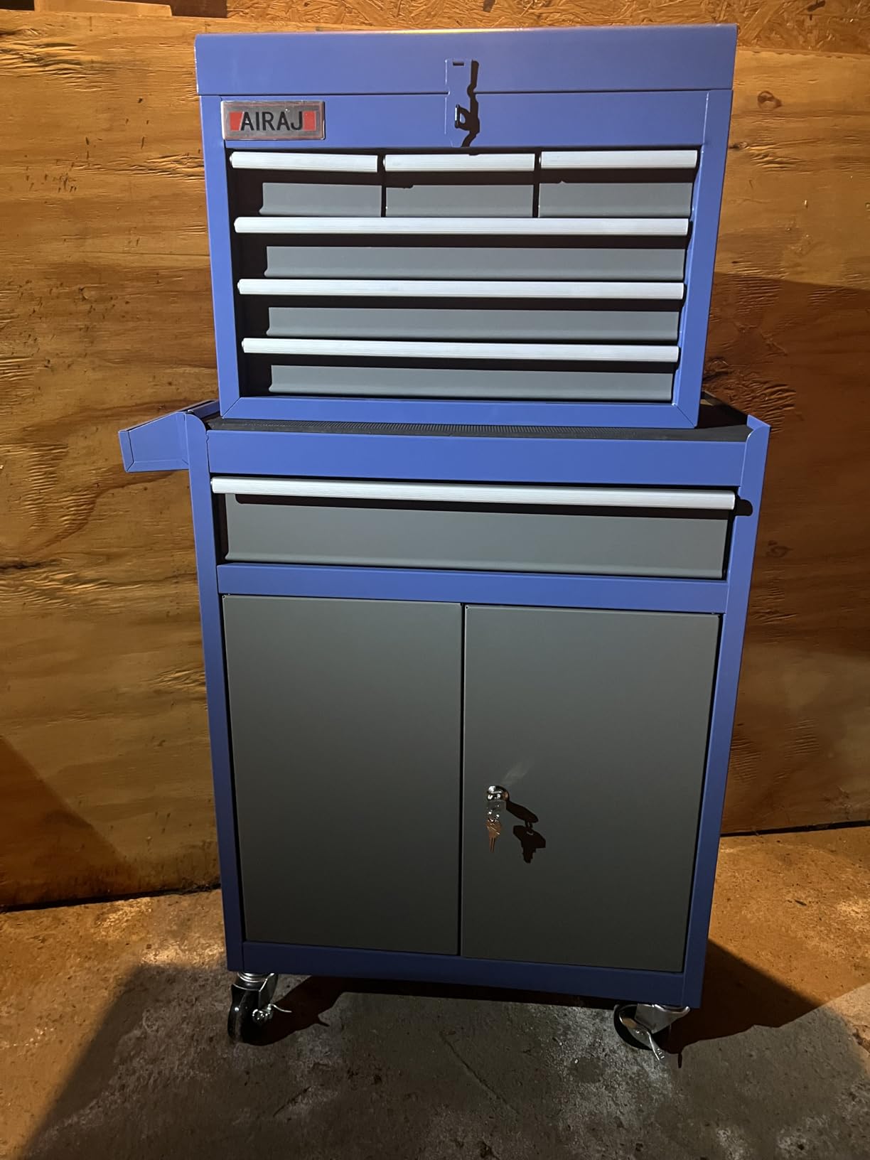 7-Drawer Tool Chest with Wheels, 40'' Rolling Tool Chest with Drawers,Black customer photo 2