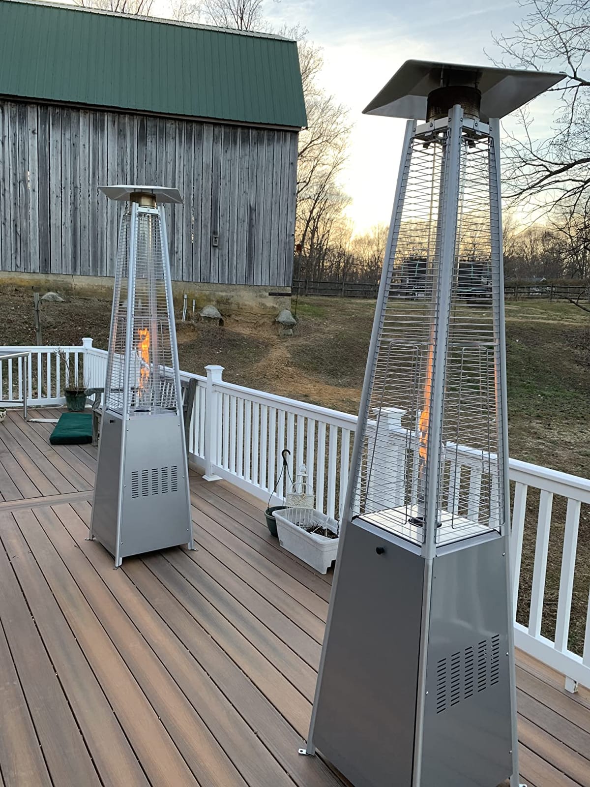 Hexagon Pyramid Patio Heater, 48,000 BTU Stainless Steel Propane Gas Heater customer photo 1