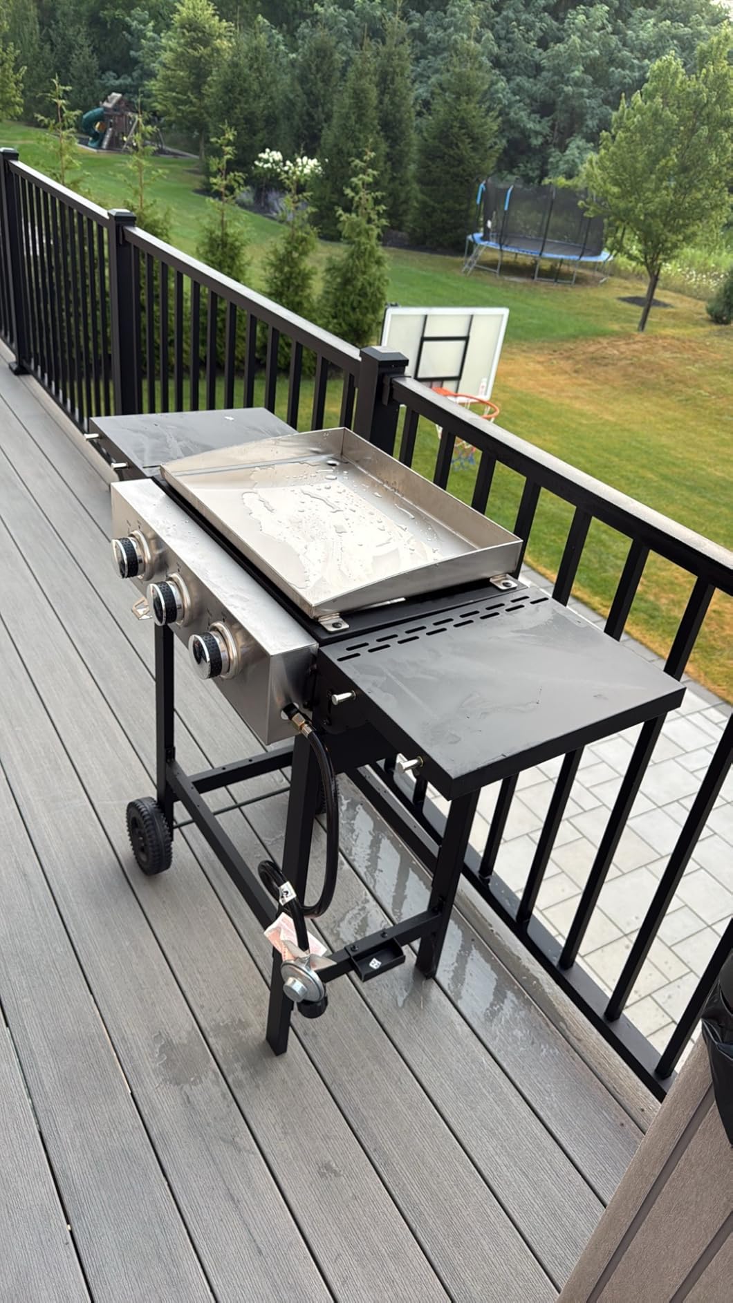 4-Burner Flat Top Grill with Folding Side Tables, 40,000 BTU customer photo 1