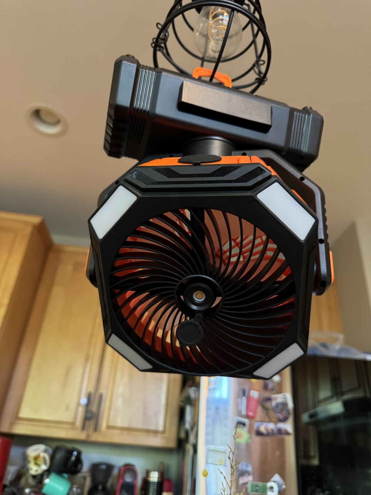Portable Misting Fan with 20000mAh USB Rechargeable Battery, 250mL Water Tank & LED Lantern – Cooling Fan with Mister for Camping, Home, Tent, Beach, Picnic, Barbecue, Outdoor & Indoor Use customer photo 1