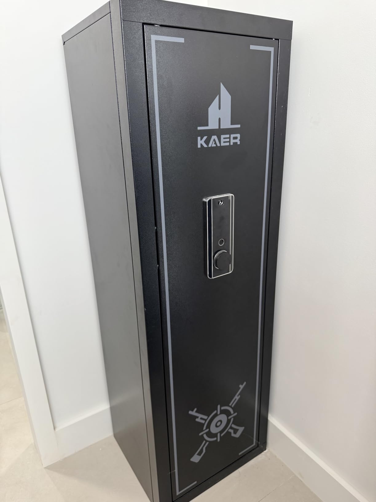 KAER 10-15 Biometric Gun Safe for Rifles and Pistols,Large Gun Cabinet with Removable Racks & Adjustable Shelf,Fingerprint Keypad Lock Rifle Safe for Home & Hunting(AR-15) customer photo 2