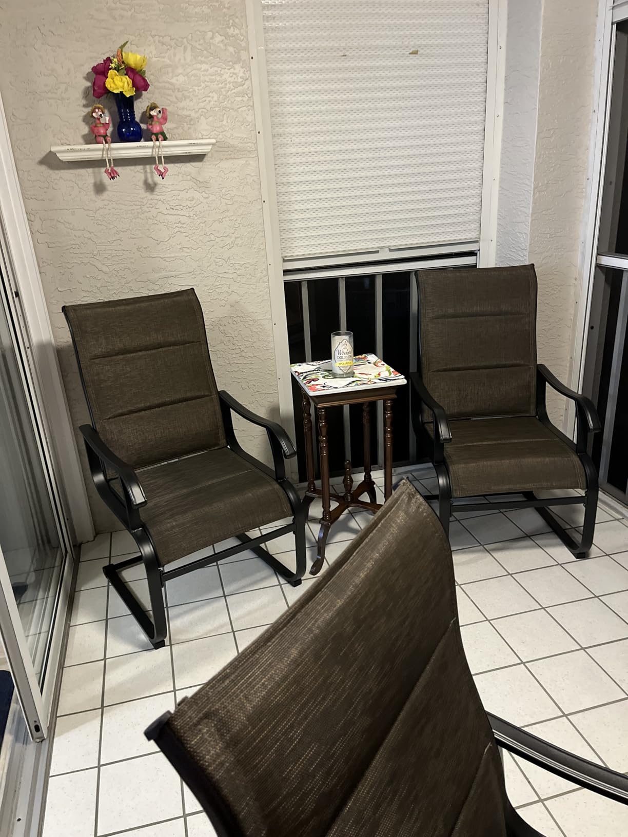 NUU GARDEN Patio Dining Chairs Set of 2, Breathable Textilene Outdoor Chairs with High Back and Armrests, All-Weather Metal Frame for Backyard, Deck and Garden, Light Gray customer photo 2