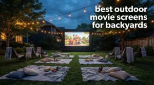 best outdoor movie screens for backyards