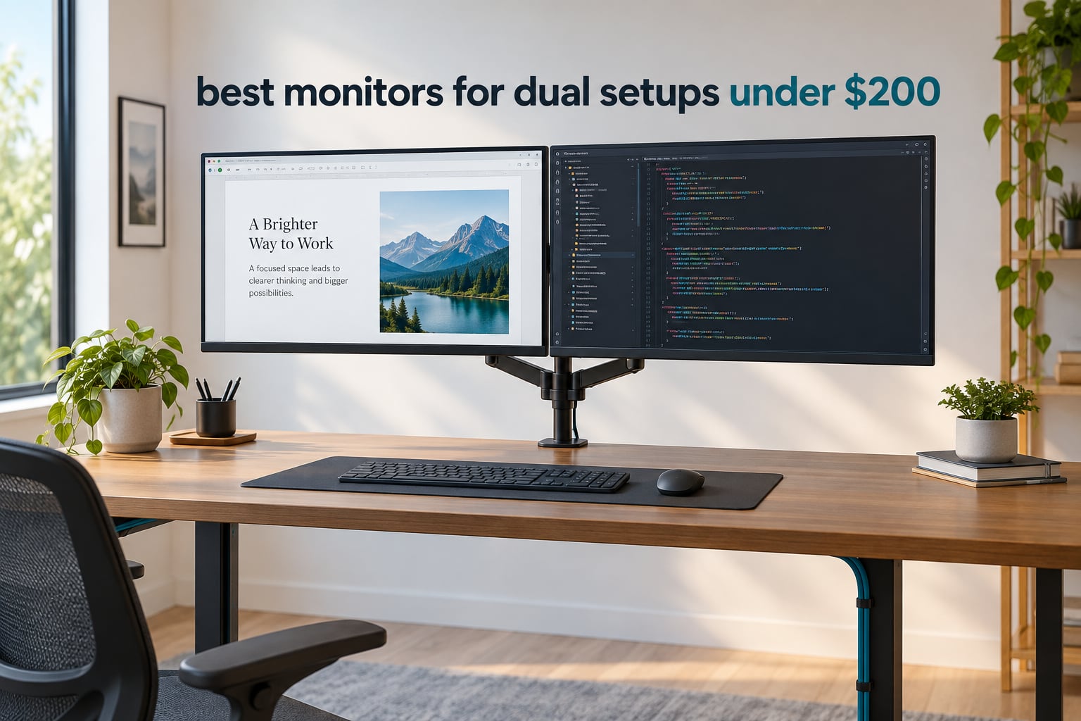 best monitors for dual setups under $200