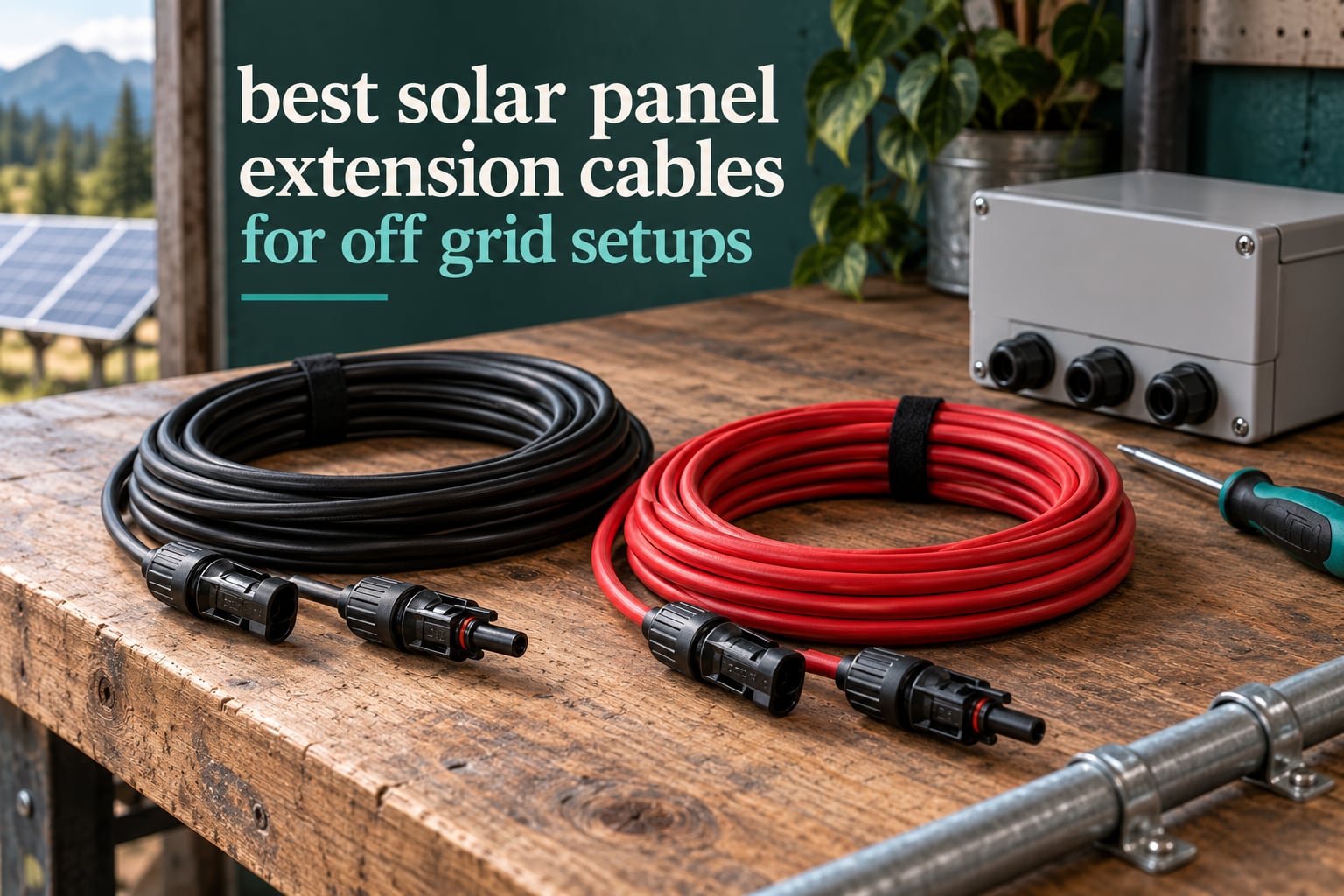 best solar panel extension cables for off grid setups