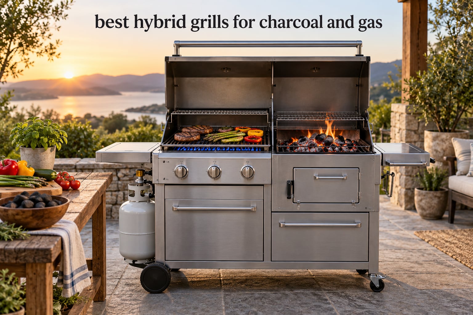 best hybrid grills for charcoal and gas