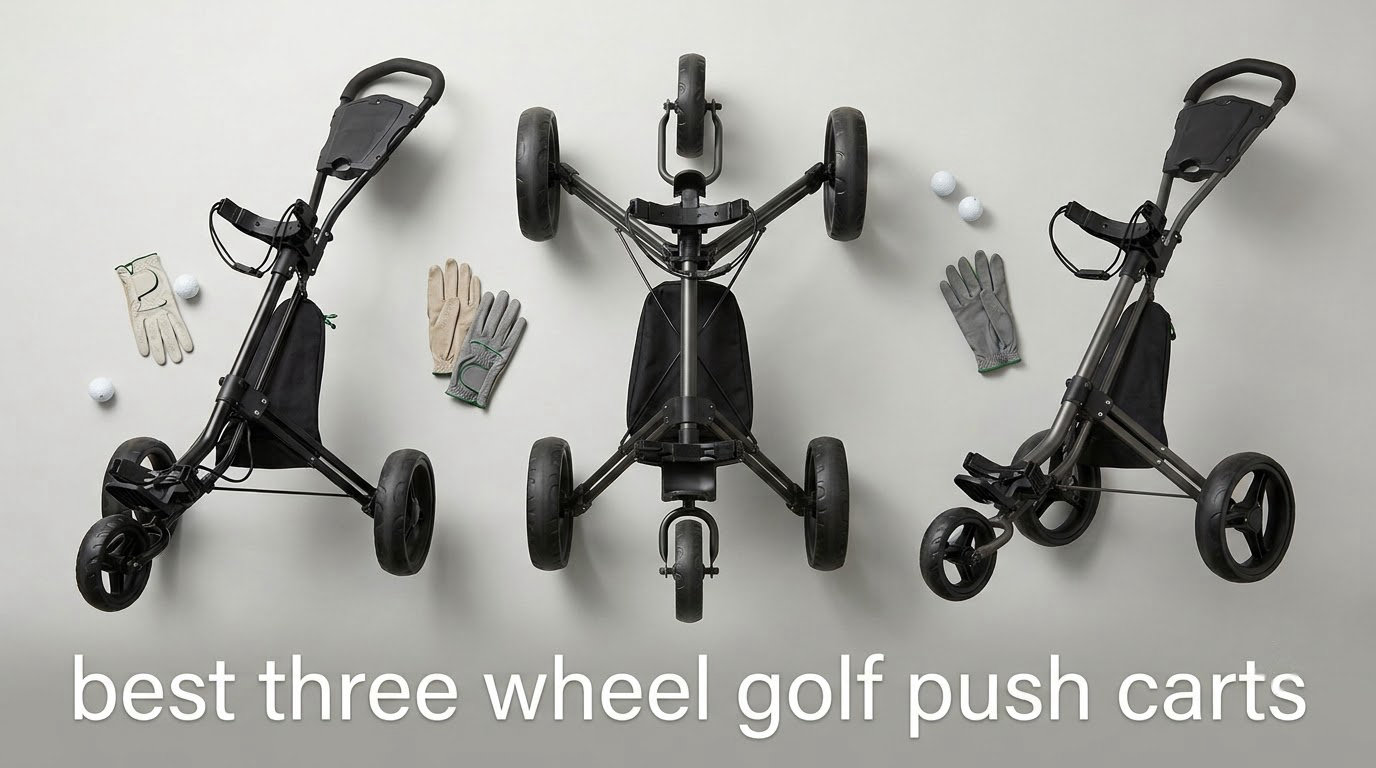 best three wheel golf push carts