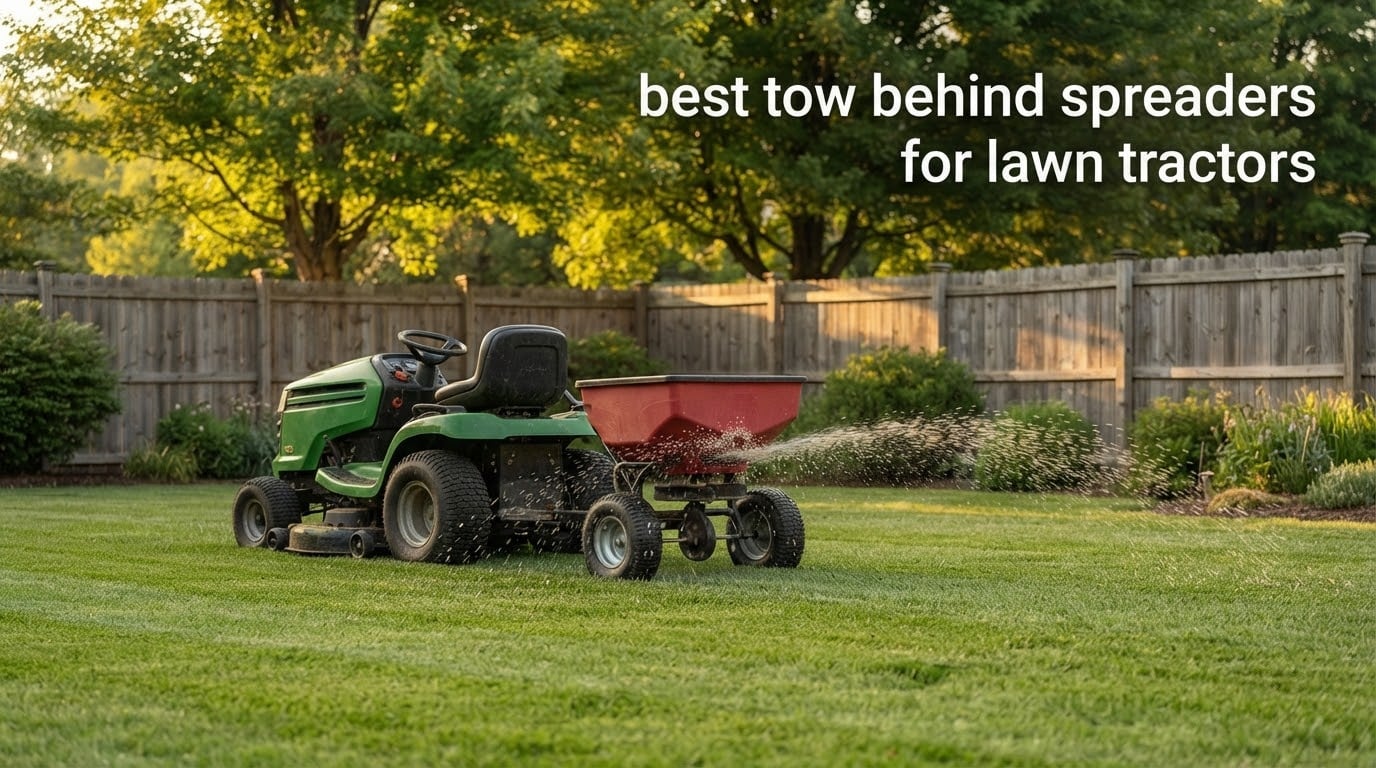 best tow behind spreaders for lawn tractors
