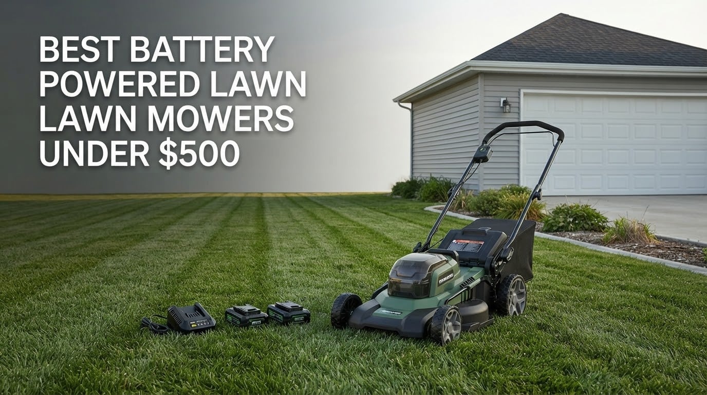 best battery powered lawn mowers under $500
