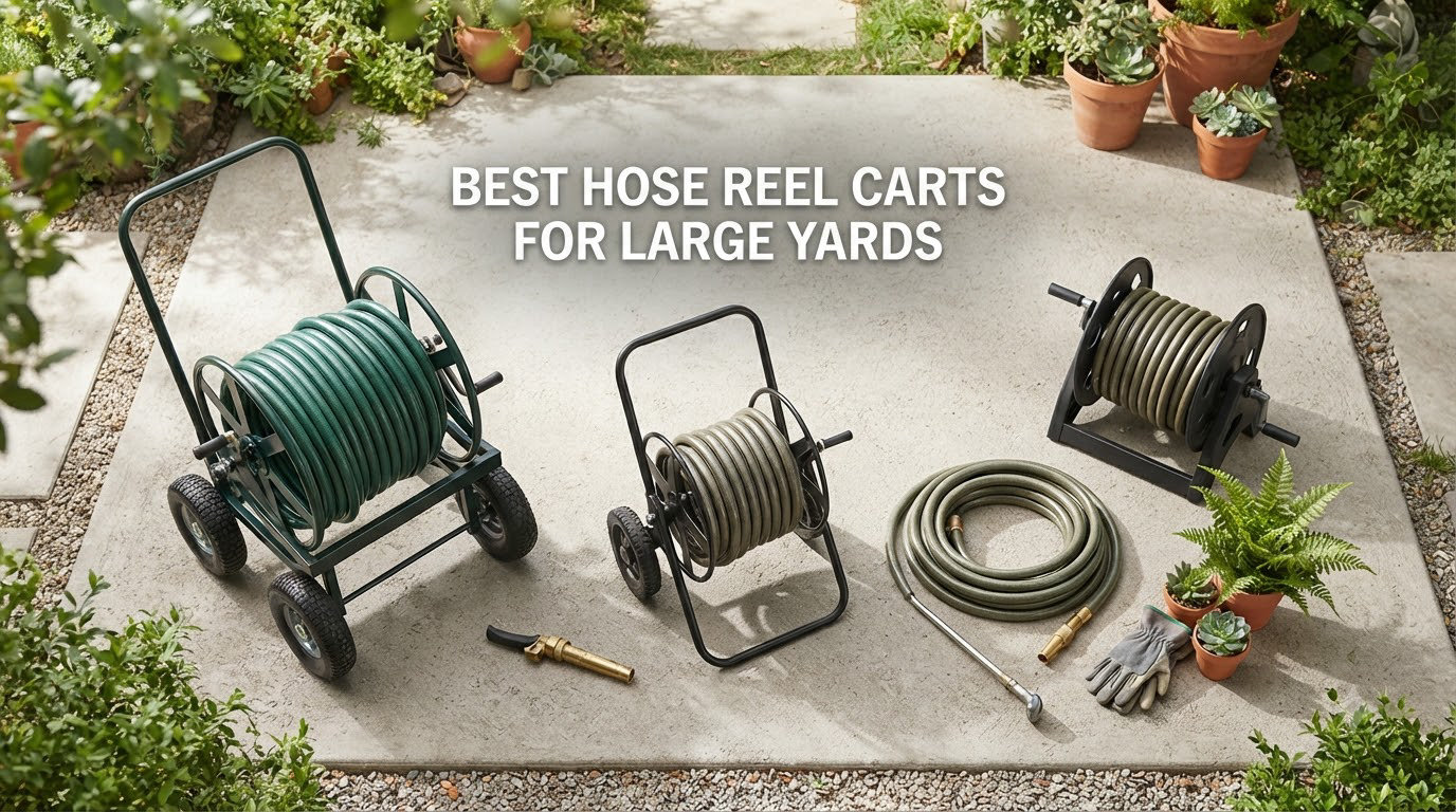 best hose reel carts for large yards